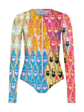 Cover Swim Donald Long-Sleeved Zip Front Swimsuit Rashguard One Piece